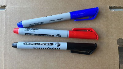 3er Pack - Durchlässiger Marker 1,0 mm FO-MP02 Flexoffice - rot, blau & schwarz