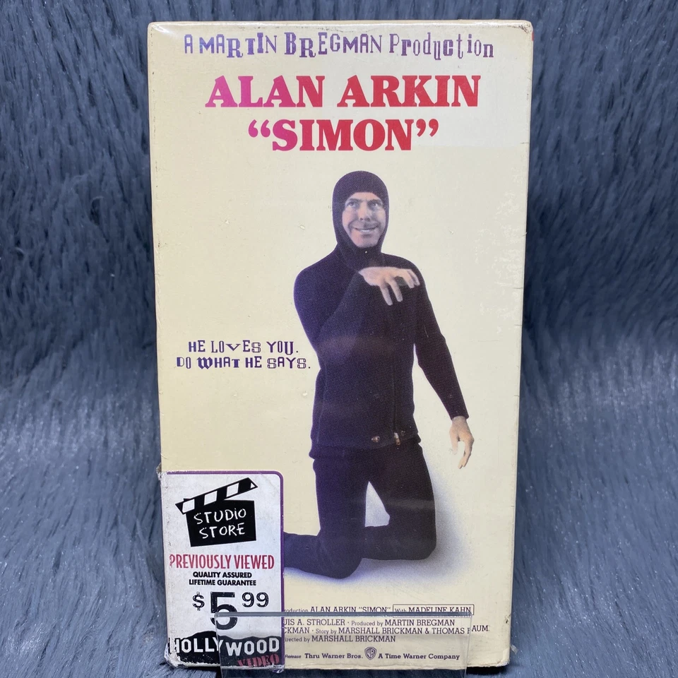 Alan Arkin Simon VHS Tape 1990 A Martin Bregman Production Comedy Movie Rare - Image 2 of 4