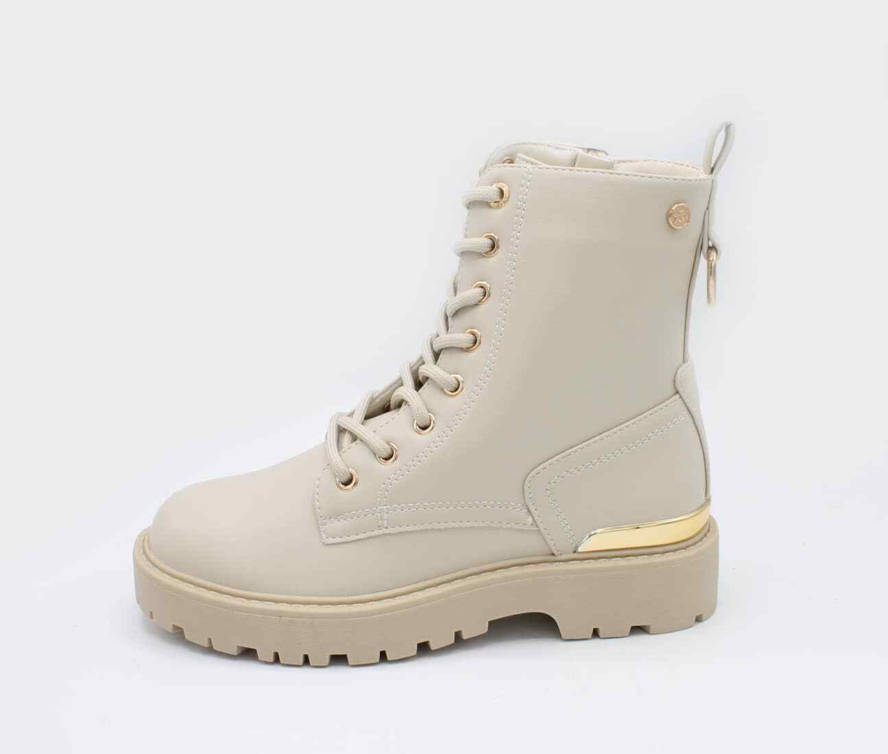 Xti Botines de Niña Chica Zapatos Invierno Botas Cordones Cremallera Veganos