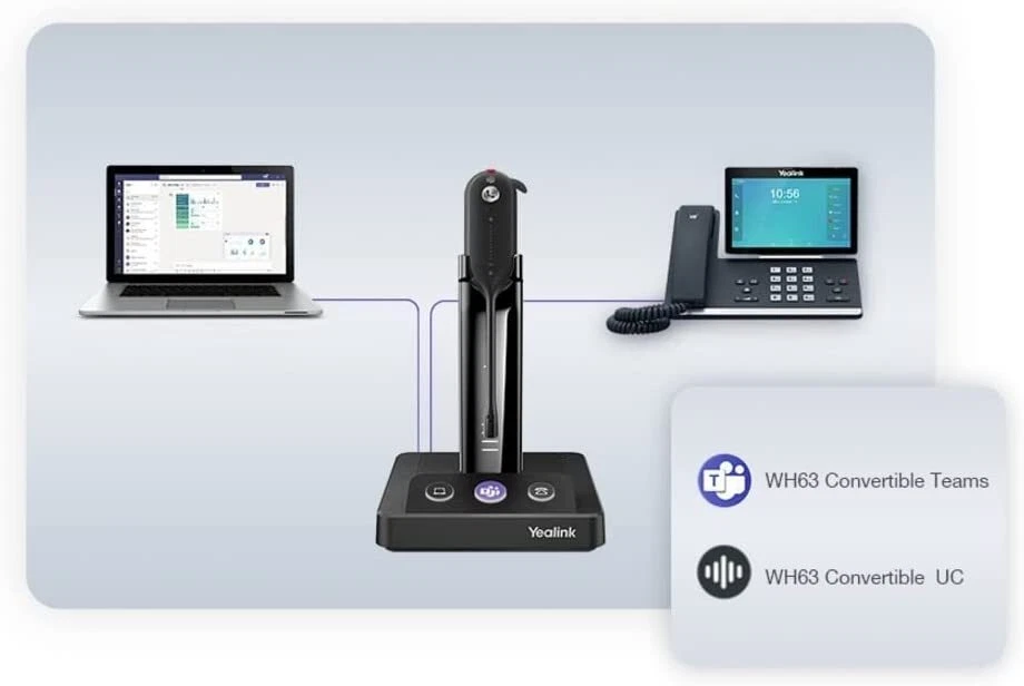 Yealink WH63 Mono Teams Headset Noise Cancelling for PC Laptop Teams - Black - Image 4 of 4