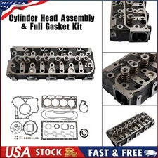 Complete Cylinder Head & Full Gasket Kit Compatible With Kubota V1505 Engine U