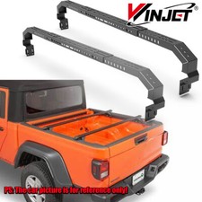 Black Steel Adjustable Truck Bed Racks Cross Bars For 2020-2026 Jeep Gladiator