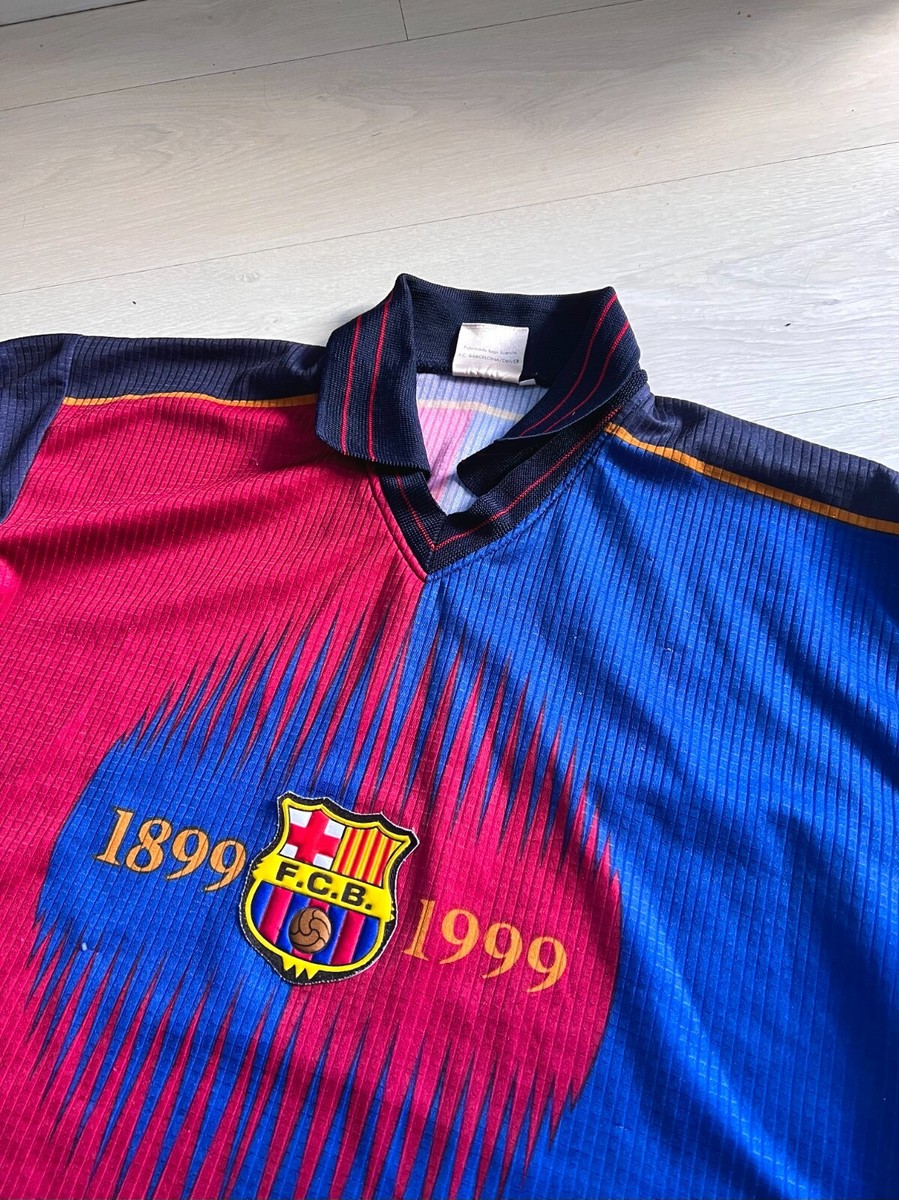 FC Barcelona 1999-2000 Home Centenary Football Shirt Jersey Rogers