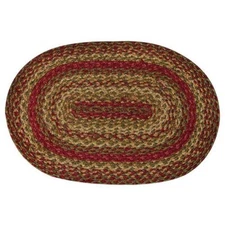 NEW Primitive CINNAMON Braided Jute PLACEMAT Red Green Brown Tan 13"H x 19" W