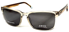 IZOD IZ786 NOS Brown Beige Crystal Sunglasses 57-17-145