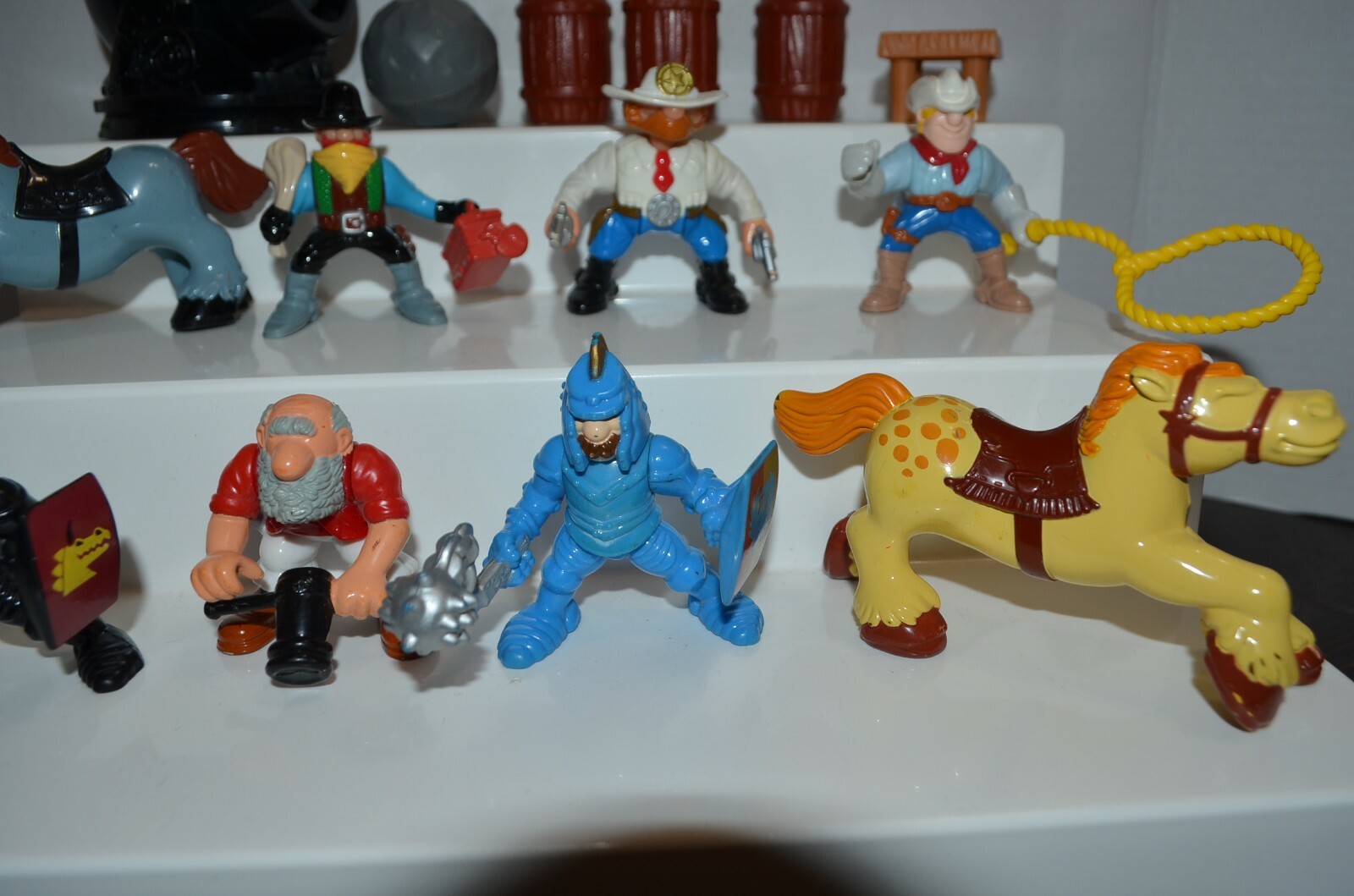 1996 Fisher Price GREAT ADVENTURES Figures Lot Cowboys Knights Imaginext Horses eBay