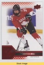 2022 Upper Deck Team Canada Juniors Women's WC Red Foil Ashton Bell READ 1o9l