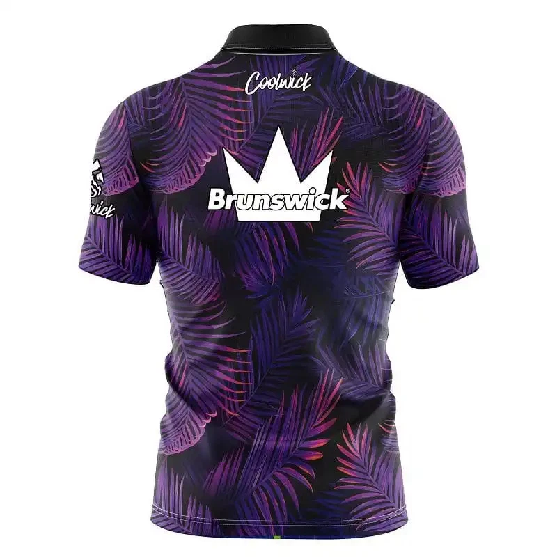 Brunswick Purple Jungle Fast Track CoolWick Bowling Jersey