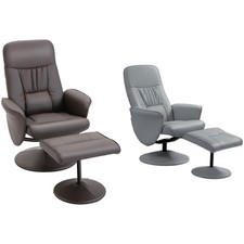 HOMCOM Relaxsessel mit Hocker, Fernsehsessel, TV Sessel mit Liegefunktion
