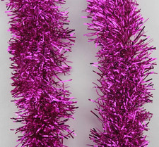 2M (6,5FT Tinsel Chunky Christmas Tree Decoration Home Xmas Garland 20 Colour UK