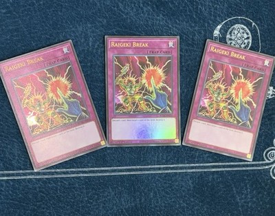 3x Raigeki Break Ultra Rare Playset Battles of Legend: Glorious Gallery Yu-Gi-Oh