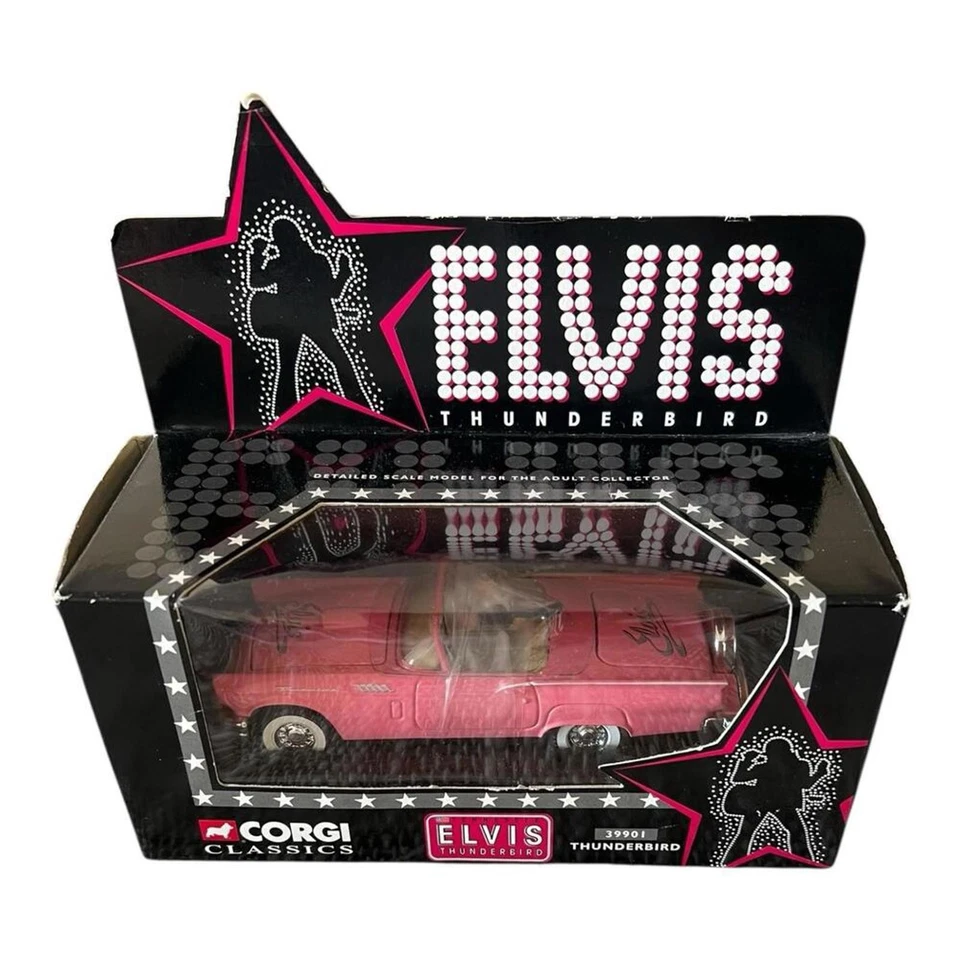 Coche rosa Corgi 39901 Elvis Thunderbird con figura de Elvis Presley EN CAJA Foto 2 de 4