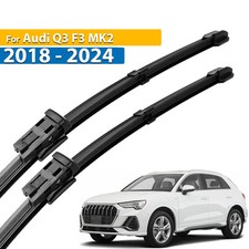 2Pcs Front Windscreen Wiper Blades Set For Audi Q3 MK2 2018 - 2024 24"+20"