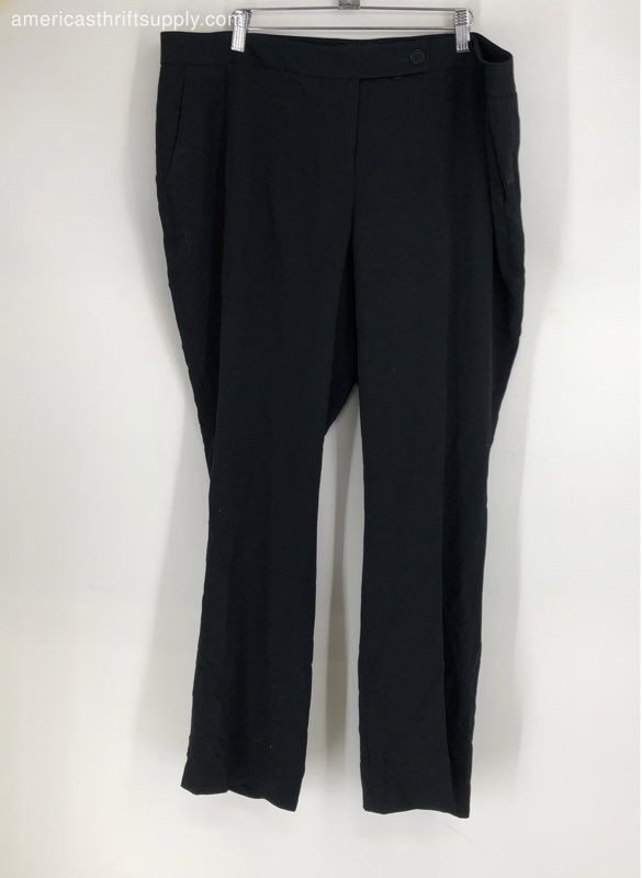 Talbots Women's Black Textured Straight Leg Dress Pants NWT Sz 20WP