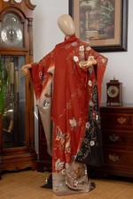 DEAR VANILLA JAPANESE FURISODE SILK KIMONO WOMEN'S AUTHENTIC JAPAN MADE VINTAGE