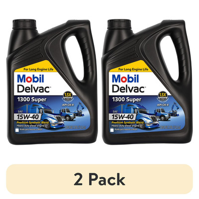 (2 pack) 1300 Super Heavy Duty Premium Synthetic Blend Diesel Engine Oil 15W-40