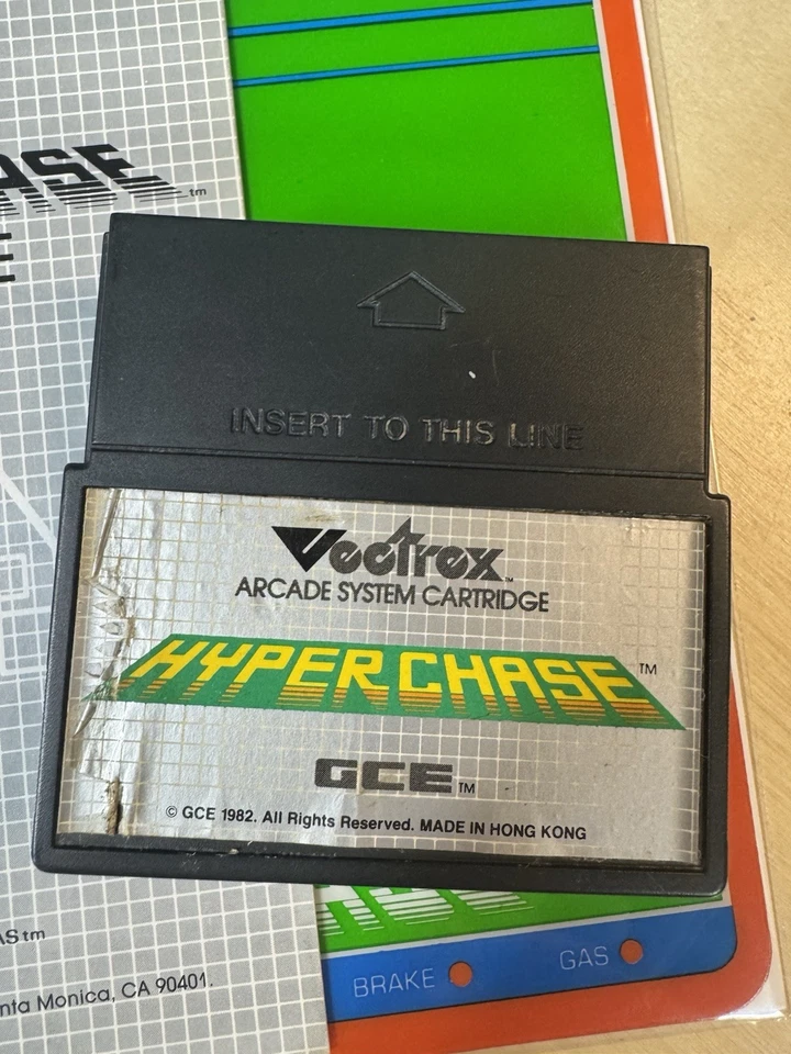 Hyperchase Auto Race (Vectrex, 1982) Hyper Chase Cartridge - Manual - Overlay - Image 2 of 3