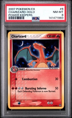 Charizard Holo EX Power Keepers PSA 8 6/108 Graded Pokemon Card TCG