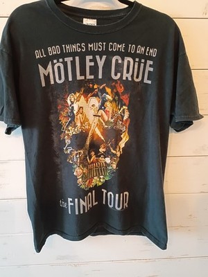 Gildan MOTLEY CRUE Final Concert Tee 2014 All Bad Things Must Come To An End...