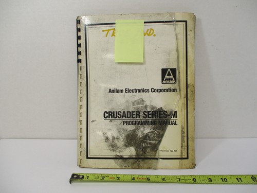 ANILAM Electronics CRUSADER Series M Programming Manual # 700-135 in VGC