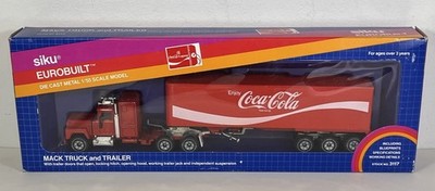 Siku Eurobuilt 3117 Coca-Cola Coke Mack Truck & Trailer 1:55 Scale In Box