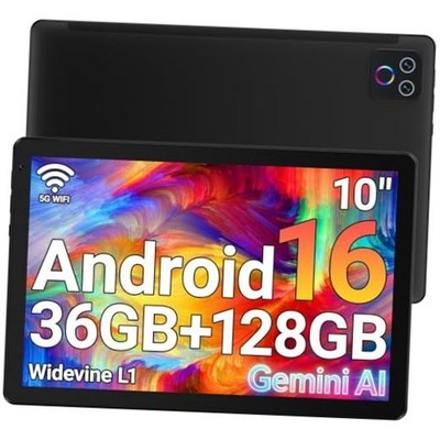 Black Octa-Core 16 Tablet 10.1'' Android Octa-Core 36GB+128GB Dual Camera