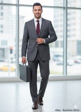 Jasper Conran, Wool Blend Grey Pinstripe Suit, 40R Jkt, 36 Waist, 31 Leg