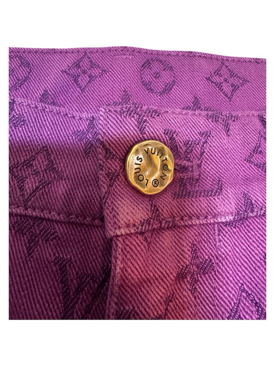 2019 Louis Vuitton Purple Monogram Slim Jeans Virgil Abloh Size 30 Small View 3
