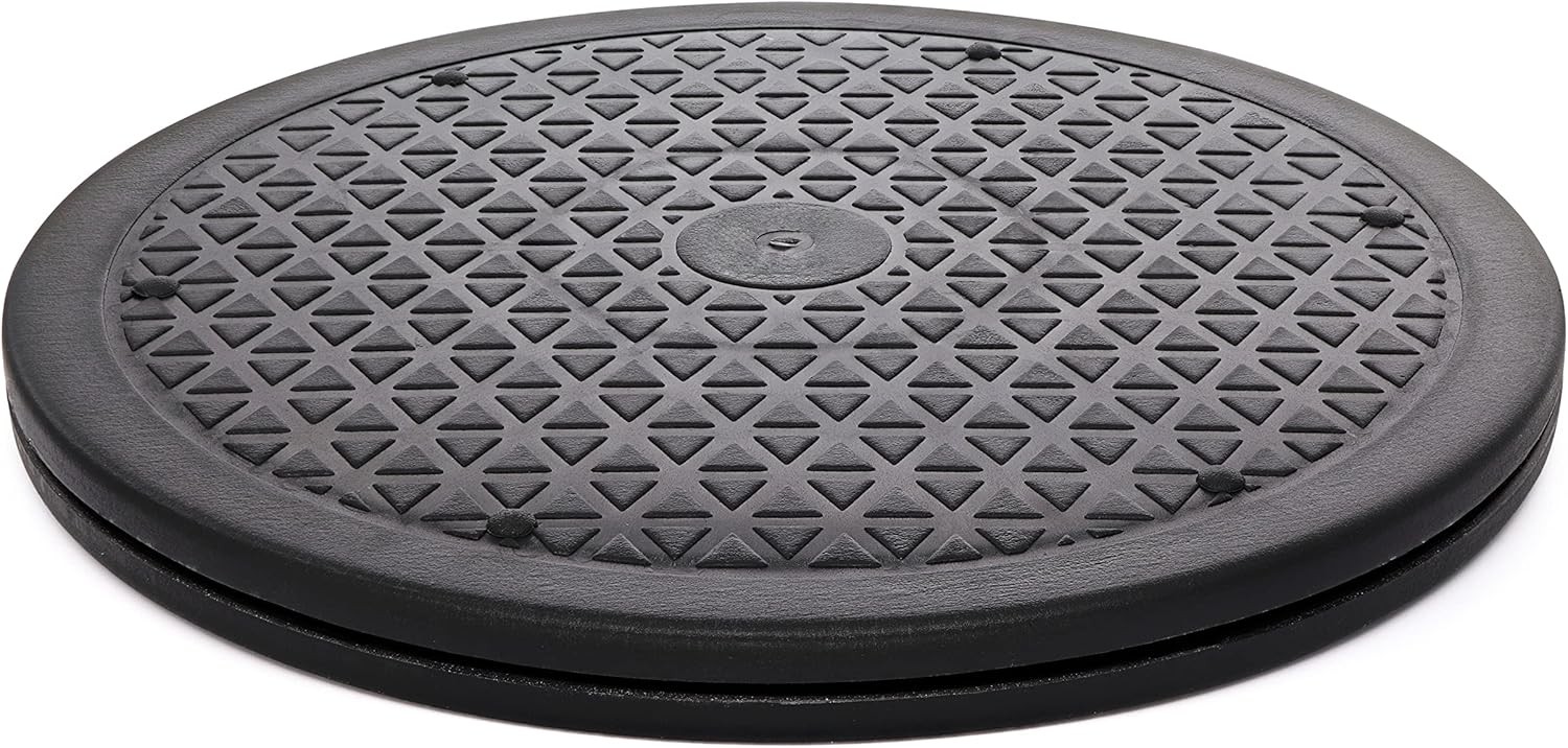 Non-Skid 10-Inch Black Lazy Susan Turntable Organizer