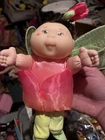 1995 Cabbage Patch Kids Doll Garden Fairies 8" Mini Baby Doll Pink Green Tulip