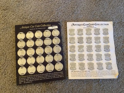 ALUMINUM- ANTIQUE CAR COIN COLLECTION-By The FRANKLIN MINT-1901-1925 SERIES 1&2