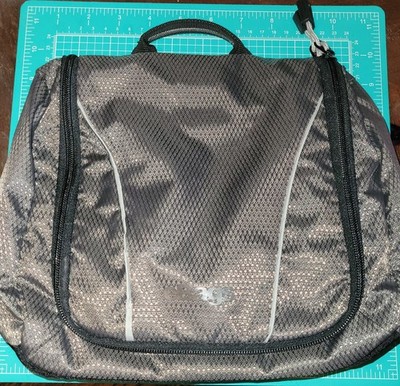 Ebags Cosmetic Bag Medium Grey Multi Pocket Toiletry Hanging Travel Pack