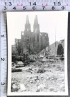 WW2 Era Military BW Photo Snapshot Bombed Cathedral in Cologne Germany