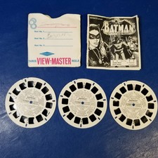 View-Master Batman Three Reels Booklet Sleeve Adam West Burt Ward 1966 Set
