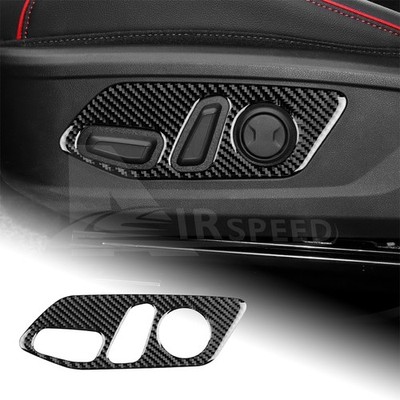 For Hyundai Tucson 2022-2025 Black Carbon Fiber Seat Adjustment Panel Sticker