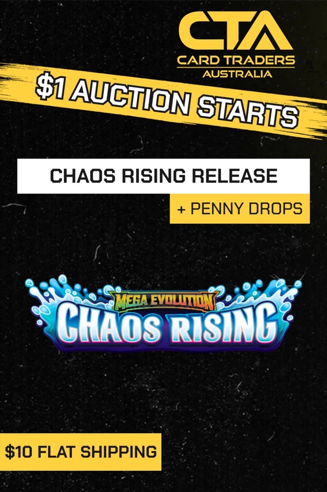 CHAOS RISING RELEASE + POKEMON SEALED & SINGLES - $1 AUCTION STARTS