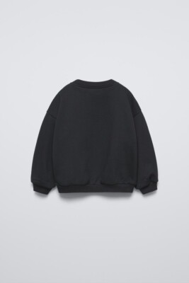 ★ZARA★ BASIC CREW NECK SWEATSHIRT CREWNECK TECHNICAL SWEATSHIRT - Black | ZARA United States