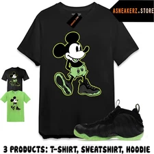 Shirt Match Foamposite One Black Volt Sneaker Matching Tee Sneakerhead M Mouse