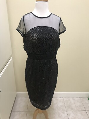 French Connection Womens Size 4 Dress Black Beaded Cocktail Wedding $298  186 | eBay