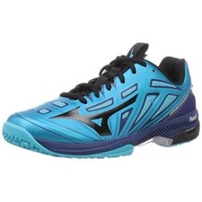 MIZUNO Tennis Shoes WAVE EXCEED 4 OC 61GB2012 Blue Black Navy US7 25cm