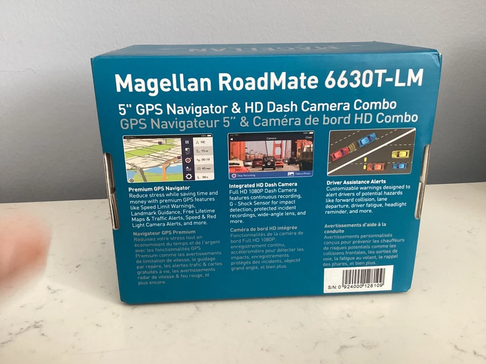 NEW IN BOX MAGELLAN ROADMATE 6630T-LM GPS NAVIGATOR & HD DASH CAM COMBO NR - Image 3 of 4