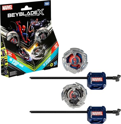 ベイブレードX MARVELコラボ スパイダーマン3-60F＆ヴェノム3-80N Beyblade X Marvel Collab Spider-Man 3-60F vs. Venom 3-80N