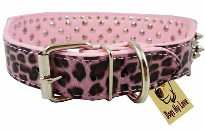 Buy Woofy PU Leather Adjustable Spiked Studded Dog Collar 3" Wide Pitbull Boxer Mastiff, Sharp Spiked Studded Dog Leather Collar For Large Pet Dog Online At Low Prices In India - Foto 6