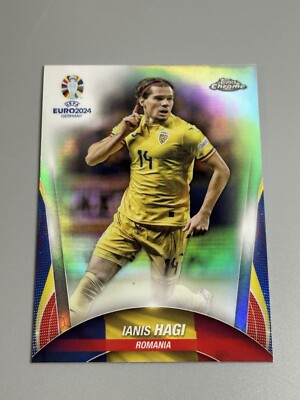 Ianis Hagi 2024 Topps Chrome UEFA Euro Refractor #112 Romania  