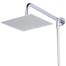 SOFFIONE DOCCIA INOX ULTRA SOTTILE 81 UGELLI QUADRATO 20CM