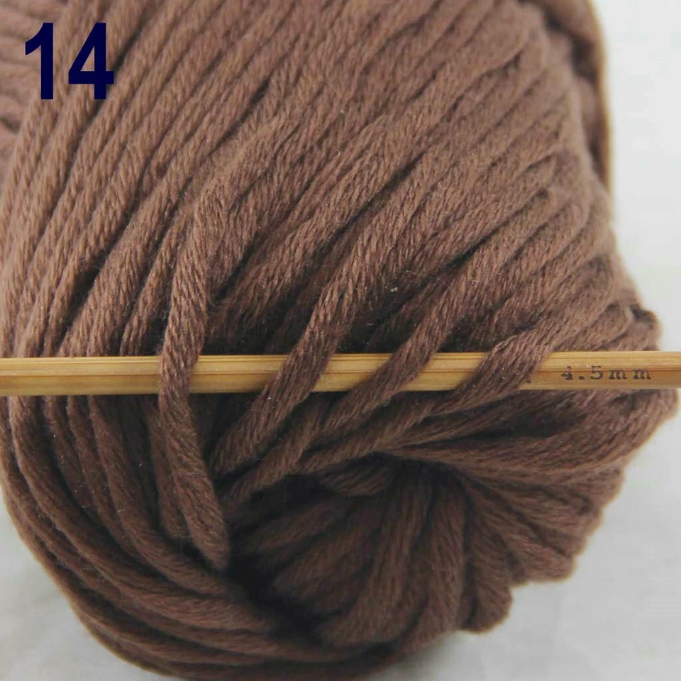Sale New 6Skeinsx50gr Super Soft Pure Cotton Chunky Shawls DIY Hand Knit Yarn 14 - Image 2 of 4