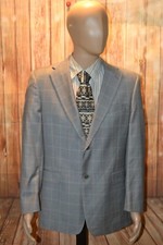 Daniel Cremieux Men Loro Piana Wool Check 2 Front Button Sports Coat Sz 42R