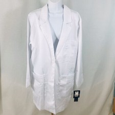 NEW Women Med Couture Lab Coat White Coat Long Size 14 XL Style 6454