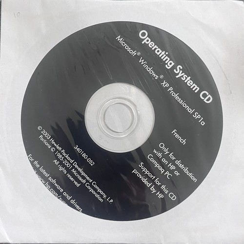 Operating System CD Microsoft Window XP Professional SP1a