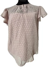 Simply Styled By Sears Womens Blouse Blush L